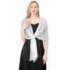 Women Universal Elegant Lurex Evening Shawl Bride Bridesmaid Wedding Party Formal Dress Accessory Tassels Soft Lightweight Shawl