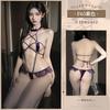 Purple sexy lingerie one-piece teasing pure desire seduction female passion lace hanging neck tight three-point style