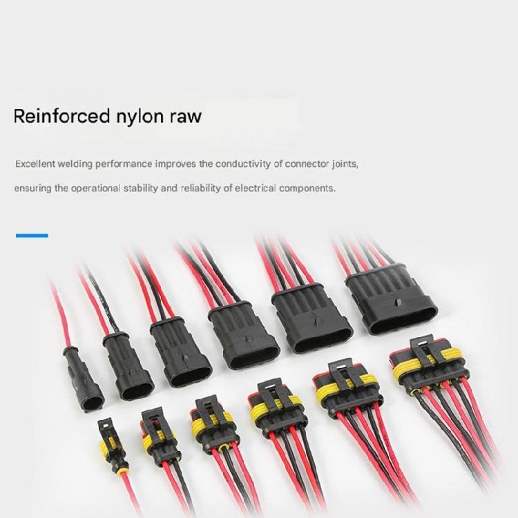 2PCS 18AWG Motorcycle And Car Electrical Connector 1-6Pin Wire Plastic Electrical Terminal Quick Connection