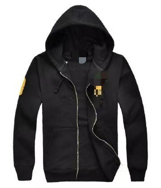 Men's Plus Size Cotton Zipper Sweatshirt - Big Horse Embroidery, Autumn/Winter Style, Long-Sleeve Casual Running Jacket