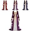 Sophisticated Long Sleeve Renaissance Dress For Cosplay And Historical Reenactments