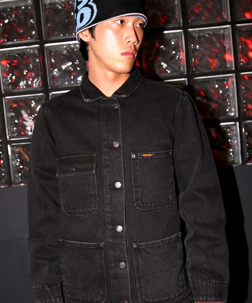 Ersco Denim Chore Jacket_Black