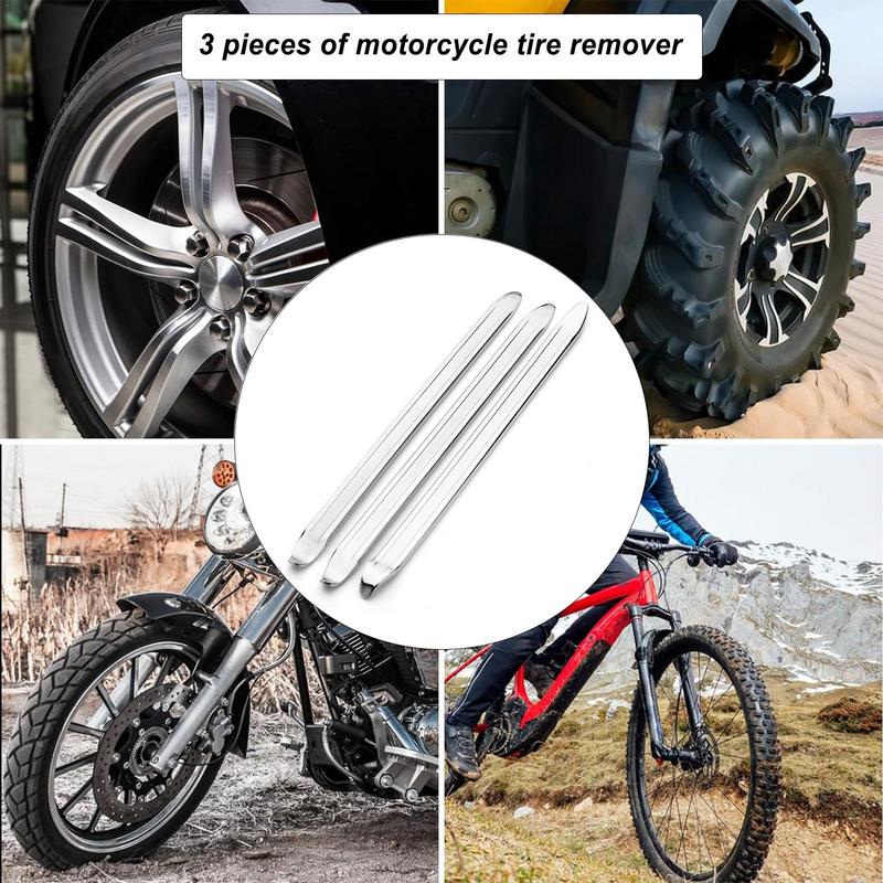 Motorcycle Tire Lever Tyre Spoon Tire Levers 3 Pcs Iron Changing Tool Set Rust-Resistant Smooth Tire Tools For Efficient