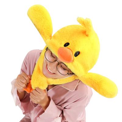 Uccellino Animal Headgear Hat for Cold Weather Cosplay Halloween Animal Costumes (Chick)