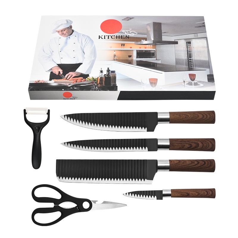Stainless Steel Kitchen Knife Set Six Piece Set of Gift Boxes