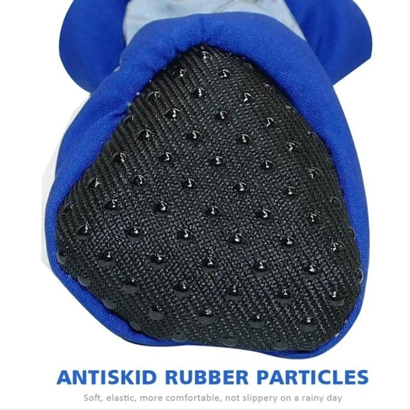 New 4pcs Waterproof Pet Dog Shoes Anti-slip Rain Snow Boot Thick Warm For Small Cats Dogs Puppy Socks Booties