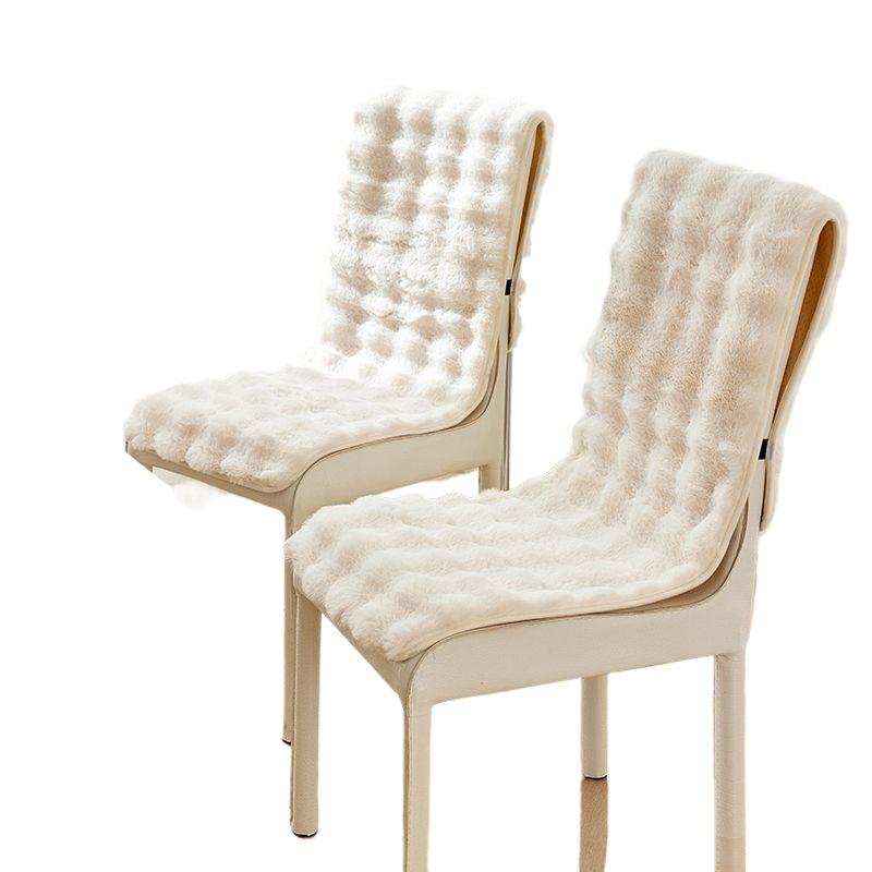 Plush Non-Slip Backrest Seat Cushion for Chairs - Winter Living Room or Office Use