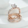 Ou Ni Luxury Rhinestone Twisted Diamond Ring: Elegant European-American Style, Thin Band