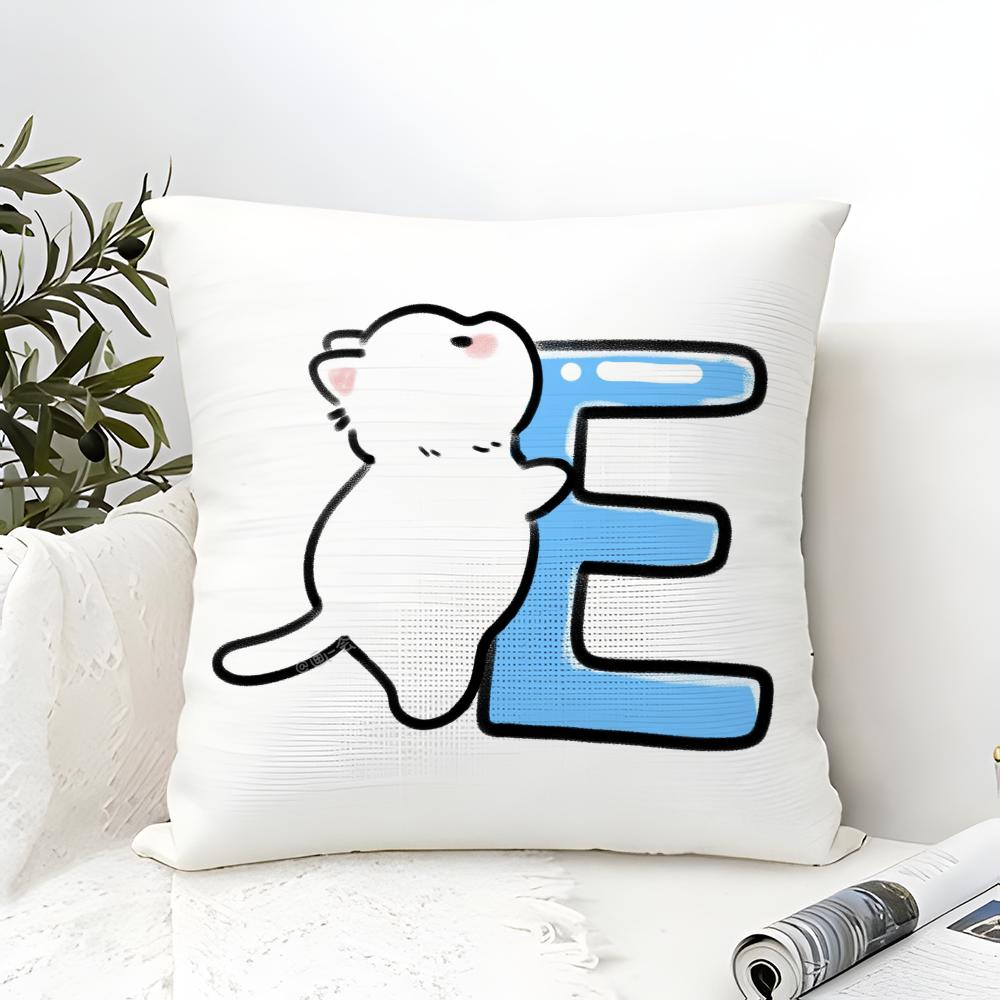 

Cute Personalised Pillow Case Cotton Linen Fabric Square Zipper Pillowcase Home Decorative Living Room 30X30cm