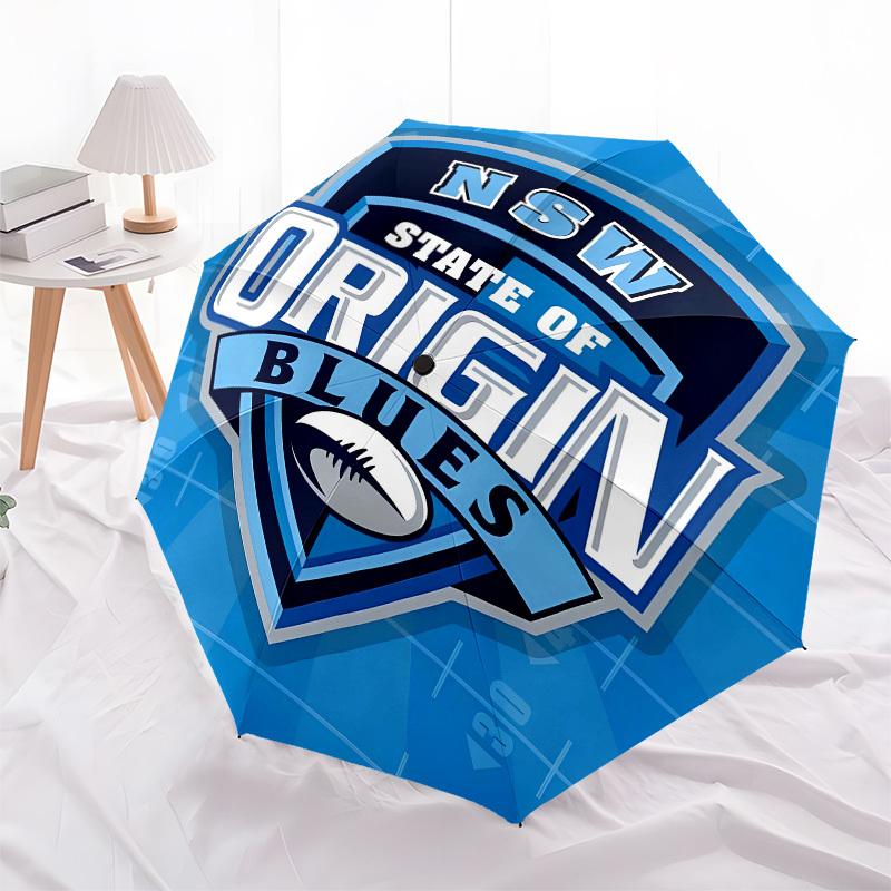 State of Origin, Blues - Automatické otevírání a zavírání, 8-žebrová konstrukce, Přenosný deštník, Vhodný pro muže i ženy, pro všechna roční období - Perfec