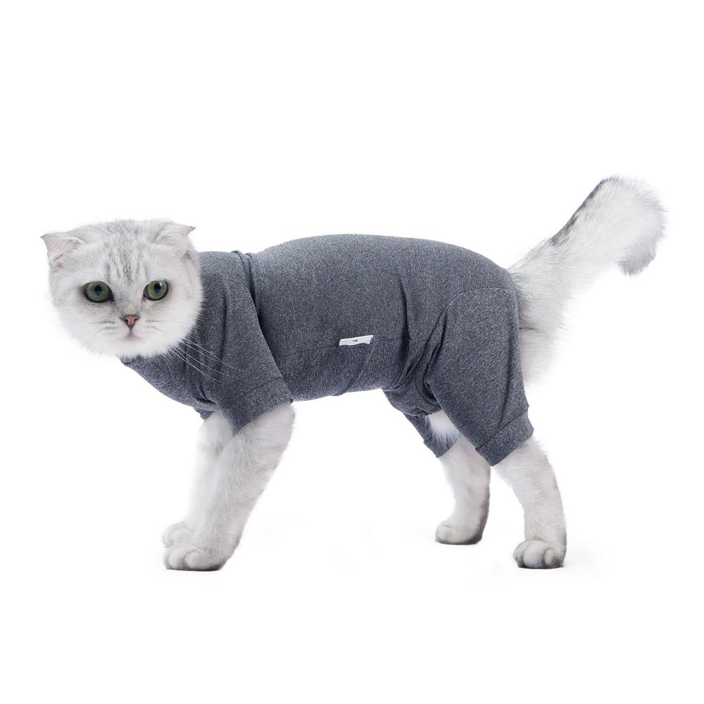 Cat Recovery Suit 4 Legged Prevents Hair Loss Highly Elastic Comfortable Skin Friendly Soft Kitten Surgical Recovery