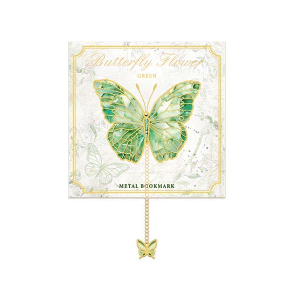 

Butterfly Butterfly Metal Bookmark Vintage Pagination Mark Creative Book Page Clips зелений