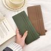 Solid color Credit Card Holder Korean Style Zipper Coin Purse Fashion Long Wallet  Women