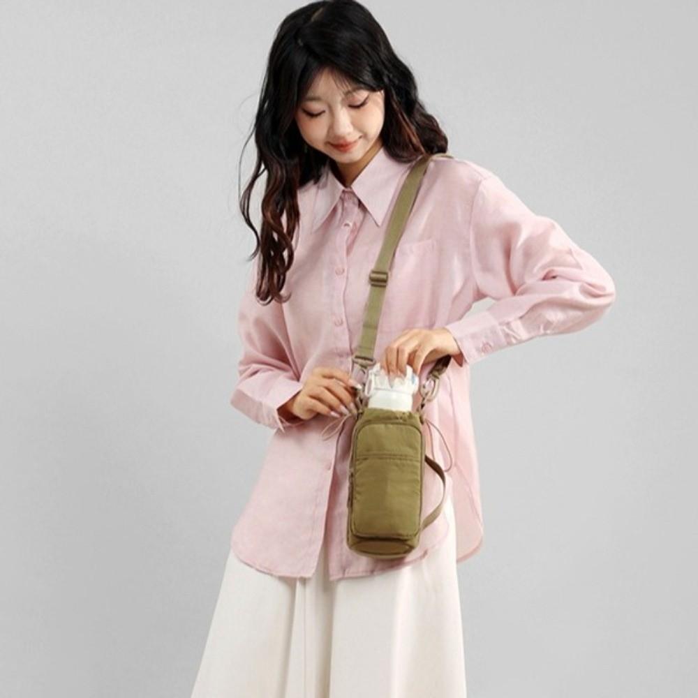 Large Capacity Crossbody Phone Pouch Nylon Women's Fitness Bag Water Bottle Storage Bag  Gym