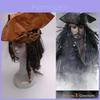Qualité Supérieure Chapeau Tricorne de Bucanier Perruque Jack Sparrow Pirates des Caraïbes Cadeau pour Tous les Âges