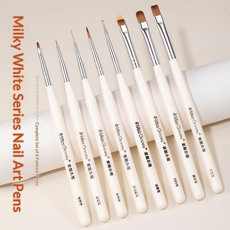 Nails Art Liner Brush Elongated Lines Drawing Painting Nail Design Pen Uv Gel 3D Carving Brush Professional Manicure Salon Tool