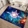 Colorful Abstract Starburst Pattern Carpet with Vibrant Swirls Design Suitable for Use As an Anti-slip for Living Room Bedroom Sofas