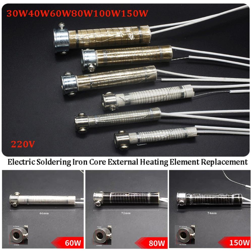 220V Elektrische Soldeerbout Kern 30W40W60W80W100W150W Hoge Temperatuurbestendigheid Extern Verwarmingselement Vervanging