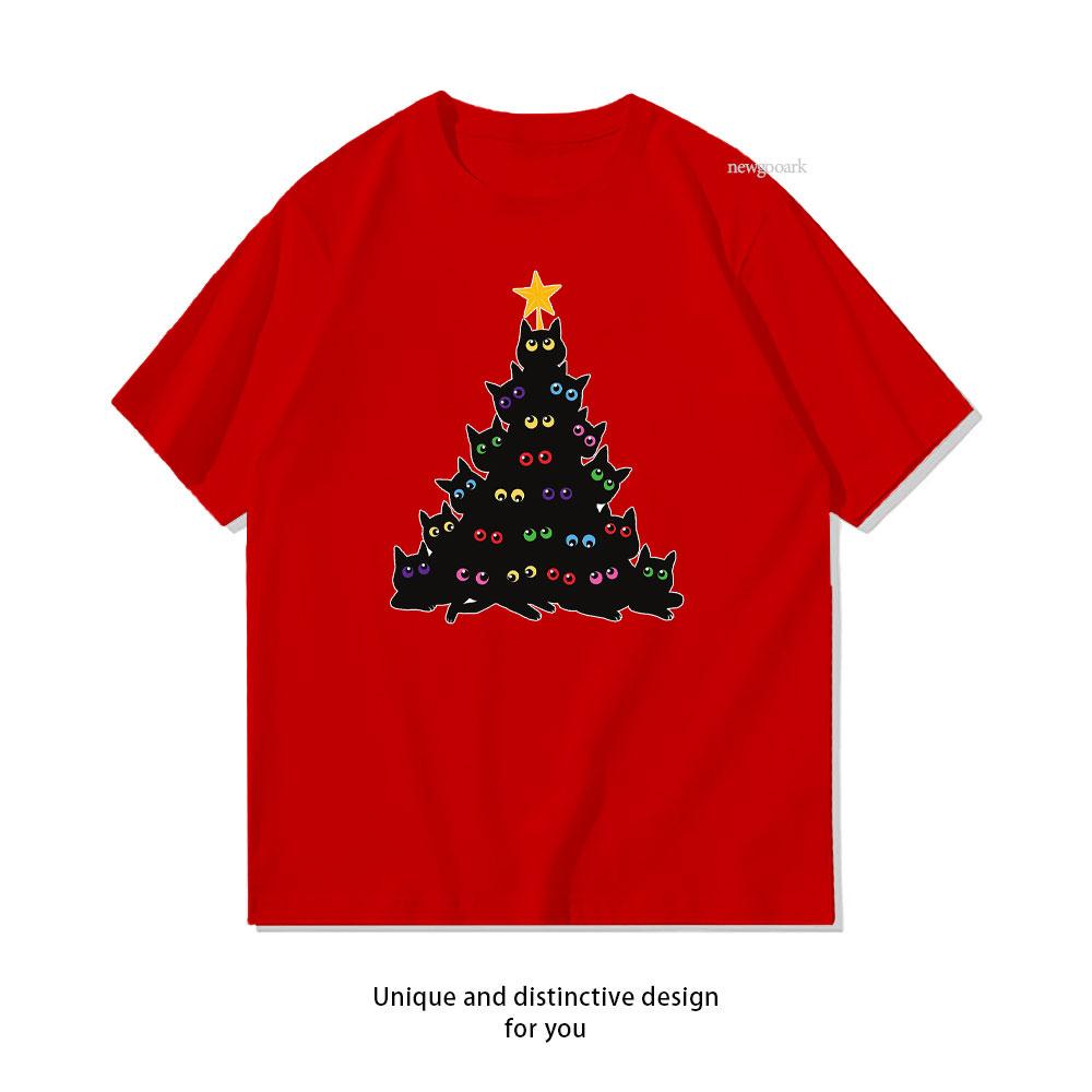 

Meowy Christmas Classic TShirt woman man Casual cotton graphic t shirts Creative streetwear Classic Oneck shirt S