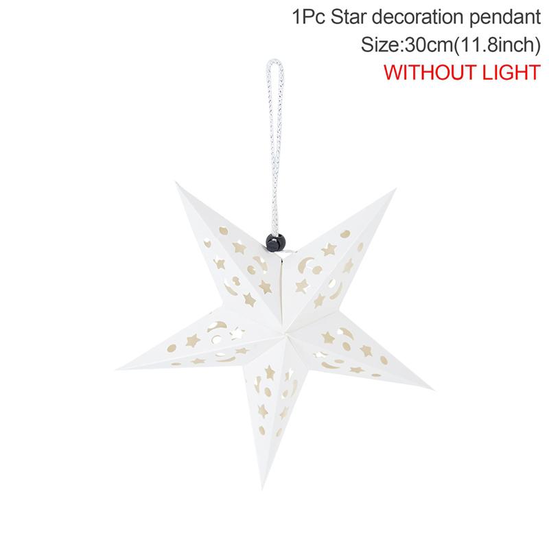 Hollow Star Hanging Pendant Eid Mubarak Ramadan Kareem Decoration Lantern 2025 Islamic Muslim Party Supplies Christmas Birthday