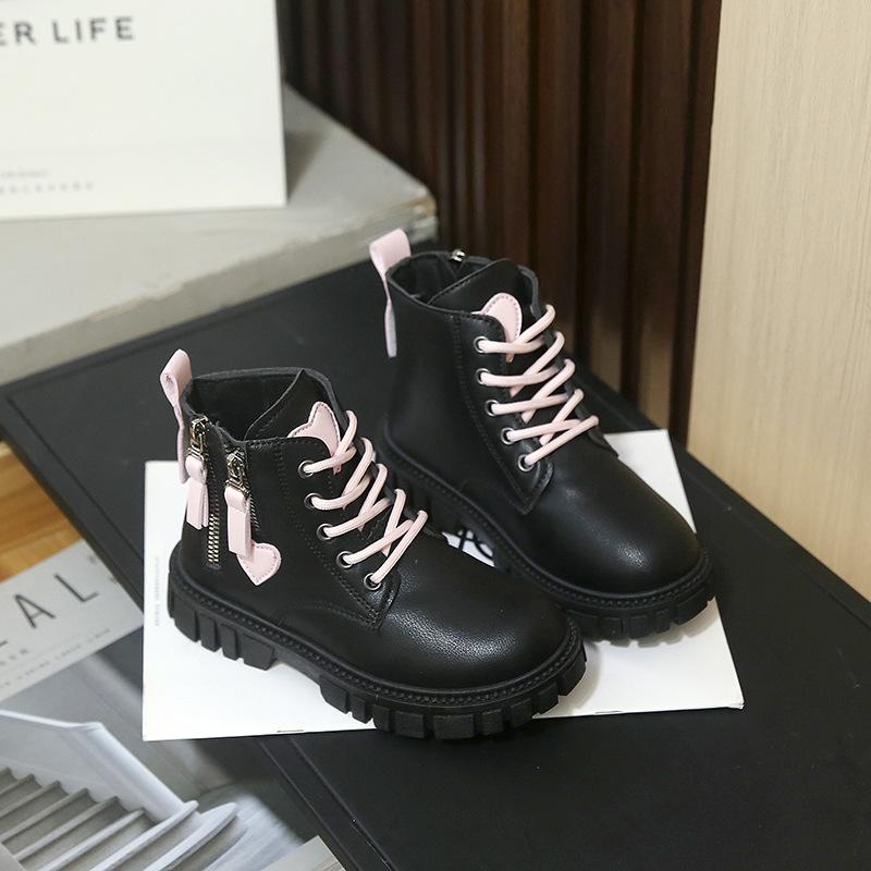 

Girls PU Leather Boots Autumn Children Ankle Boots Casual Comfort Short Boots Kids Anti-slip Outdoor Princess Shoes 37