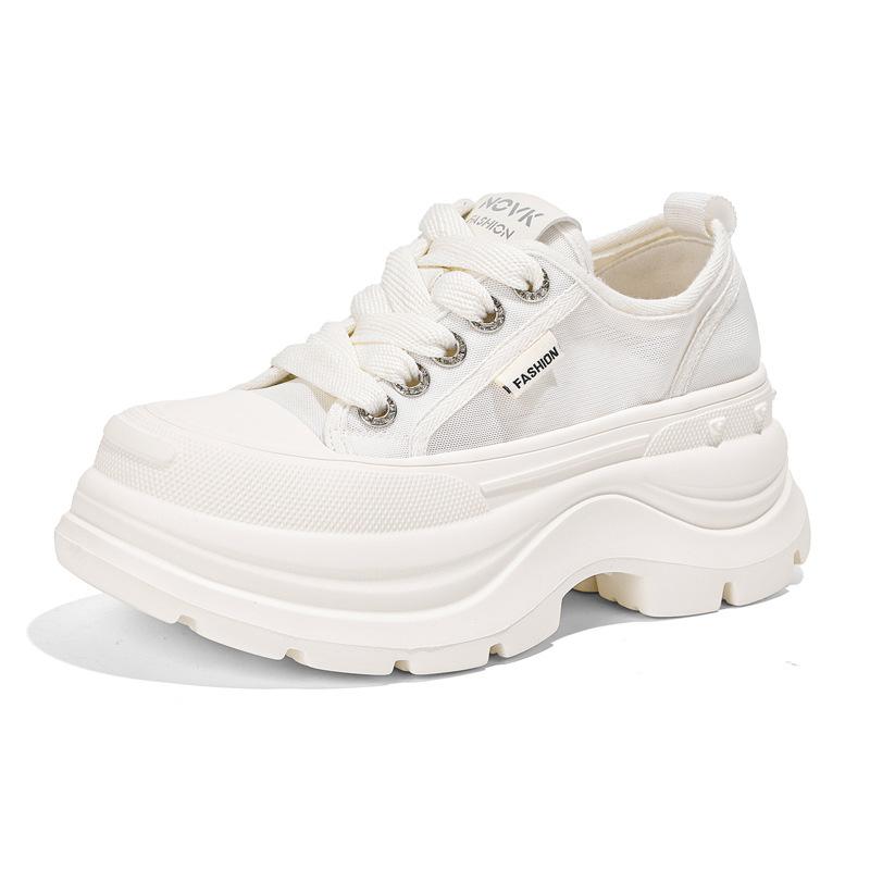 Mesh Women's 2026 Summer New Shoes Women's Shoes Versatile Breathable Thick-soled Thin Student Casual Board Shoes