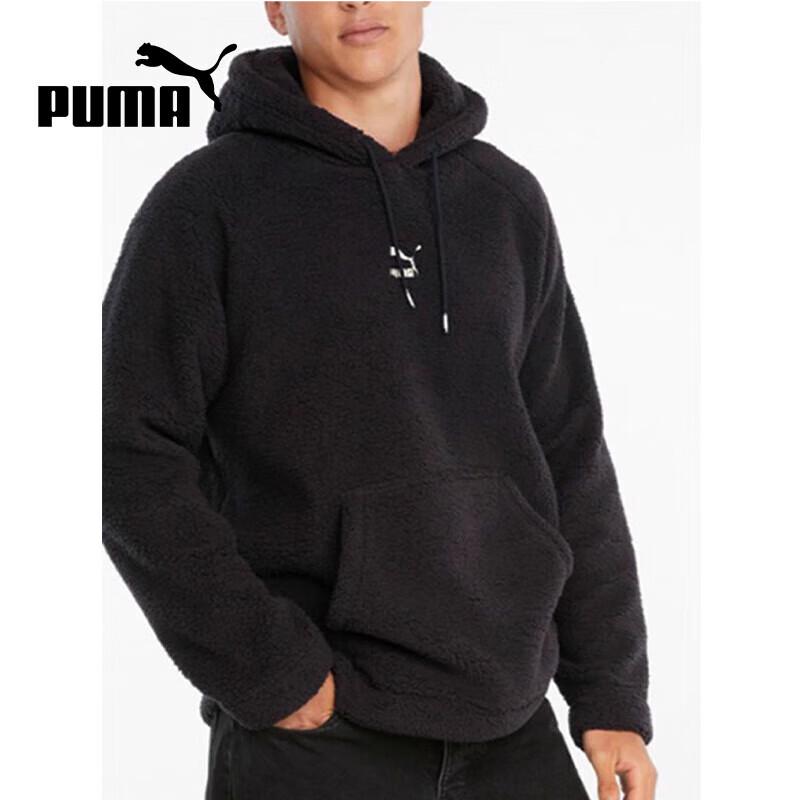 PUMA Men s Faux Lamb Wool Hooded Hoodie 533122-01 XL