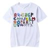 T-shirt Estive Traspiranti a Maniche Corte Stampa 3D Cartone Animato Gioco Alphabet Lore per Bambini 2-13 Anni Ragazzi Ragazze Abbigliamento Casual