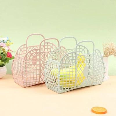 Bathroom Laundry Basket Small Foldable Mesh Portable Plastic Home Bathroom Storage Organizers for Household Clothes Organization