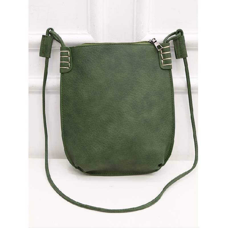 Vintage Style Womens Pu Leather Handbag Small Bucket Crossbody Bag For Fashionable Women