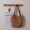 Single Shoulder Cott Thread Woven Bag, Summer Beach Vacati Hand-held Woven Bag, High-quality Grass Woven Tote Bag