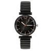 Women Fashion Gradient Colour Round Studded Quartz Watch Casual Stainless Steel Elastic Buckleless Strap Ladies Watches Clock