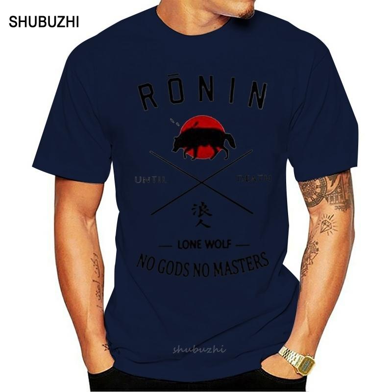 shubuzhi Fashion Summer Hot Ronin TShirt Japanese Shogun Assassins Bushido Anime Katana Samurai New Tee Tee Shirt S