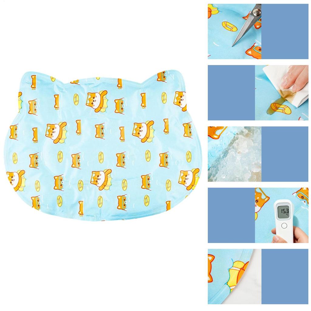 Pet Summer Cooling Pad Cute Cartoon Pattern Cat Dog Sleeping Mat Kennel Ice Silk Cool Mats Floor Sofa Blanket Pet Supplies