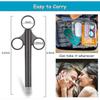 10ml Reusable Lube Applicator Syringe with Smooth Rounded Cap for Men Women Couples Gray