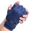 Half-finger Gloves Men's Autumn and Winter Warm Velvet Thin