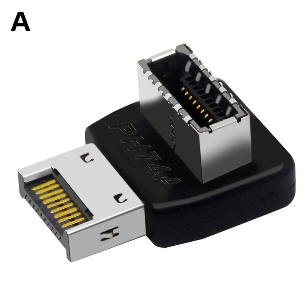USB 3.1 Type E 90 Degree Converter Front USB C Header Adapter Vertical Type E Header Converter for Computer Motherboard