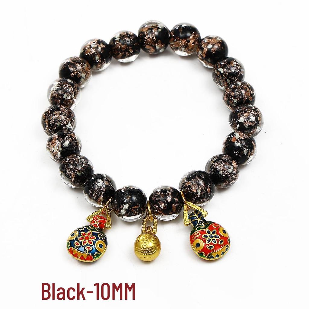 Gold Foil Glazed Devouring Beast Women's Luminous Bracelet