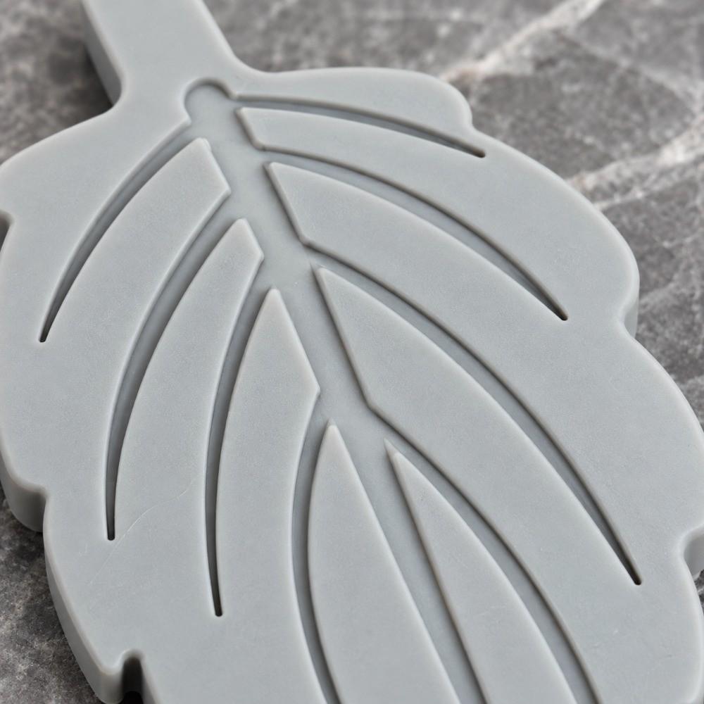 2 Pcs TPR Door Wedge Stopper Brown Leaf Shape Stopper No Tools Door Stopper  for Bottom of Door
