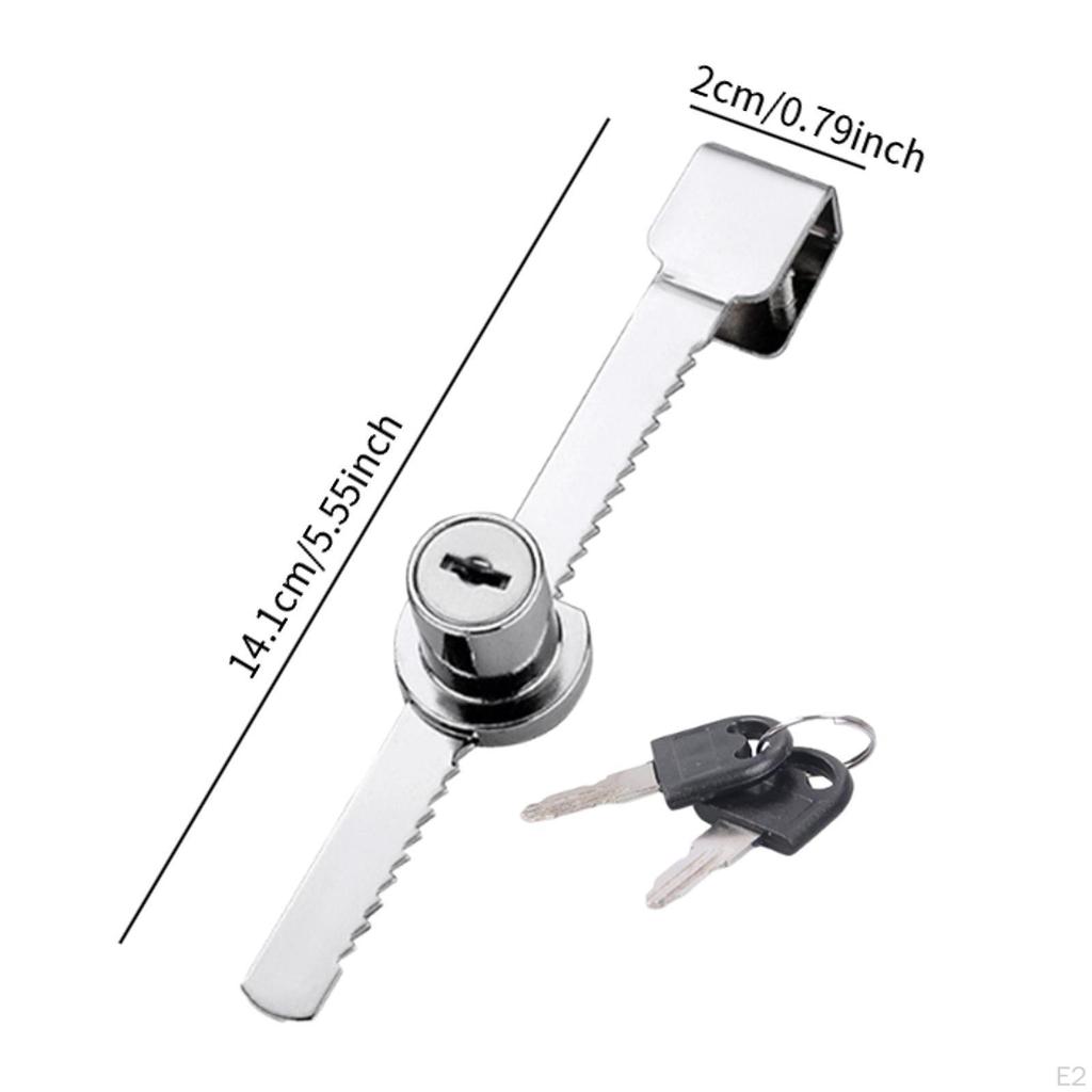 Cierre de Carcasa de Exhibición con Cerradura de Puerta Corredera de Cristal 2 Llaves Individuales para Tiendas