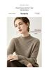 Lekasha Women's High Neck Waffle Knit 100% Pure Cashmere Sweater - Long Sleeve, Autumn/Winter