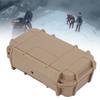 Waterproof Hard Carry Tool Case Safety Instrument Tool Box ABS Plastic Storage Toolbox for Outdoor CampingDouble Waterproof Box, Mud Color