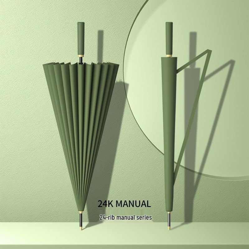 Heren Grote Maat Automatische Paraplu met Lange Steel - Verdikt, Winddicht, Gepersonaliseerd Logo