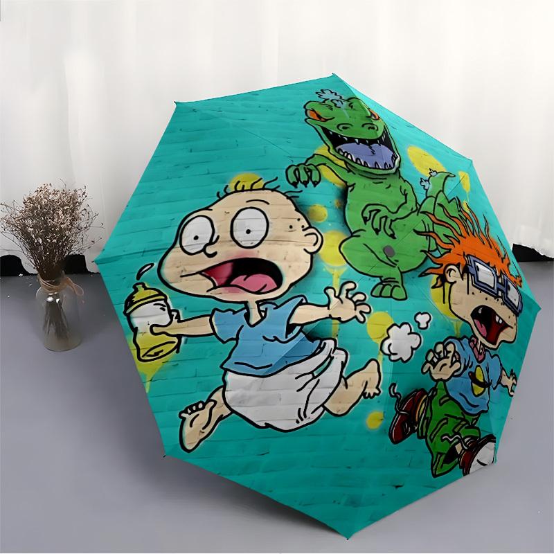 1pc Rugrats Automatic Opening/closing Umbrella, Foldable Sunshade, Perfect Gift for Friends, Durable Handle Y250812080