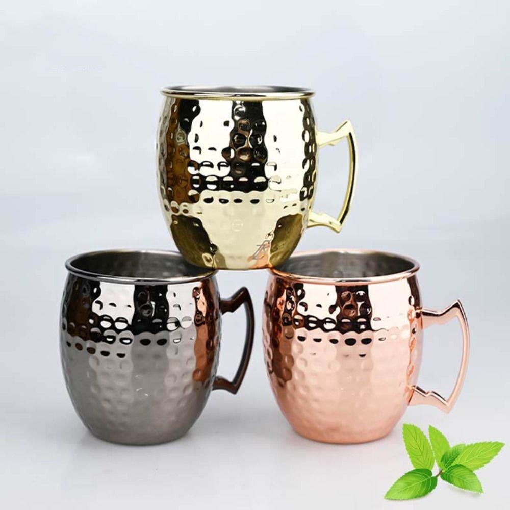 500ml Pure Copper Cup Moscow Mule Handcrafted Mug Cup Hammered Smooth Finish Moscow Mule Mugs Mules Cocktails Coffee Beer