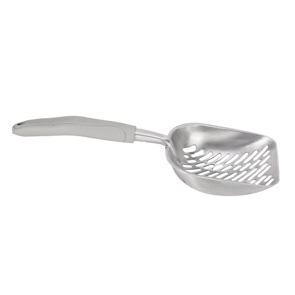 Pet Spatula Cat Litter Scoop Sifter Deep Shovel Ergonomic Handle Stainless SteelGray
