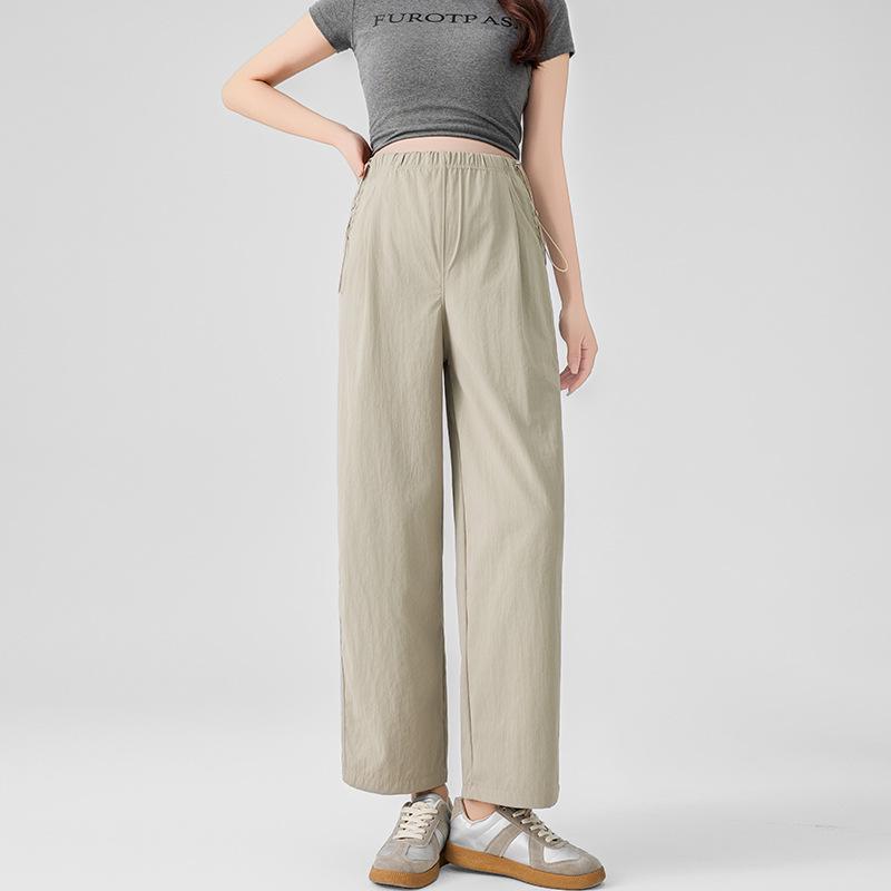 

Maternity Wide-Leg Pants - Petite Size, Non-Constricting, Spring Summer Collection XL зеленого кольору хакі