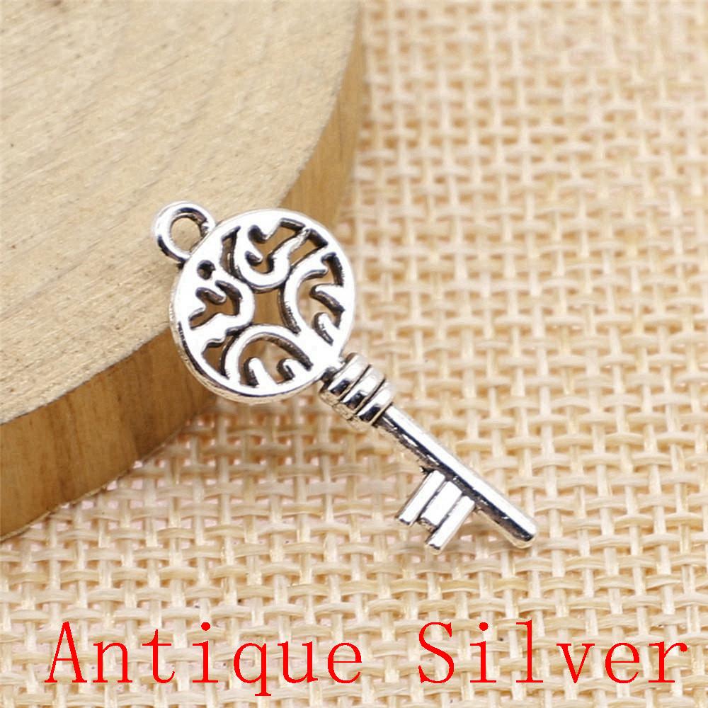 Classic Key Shaped Charms Pendant For Bracelet Necklace Jewelry Making Craft Findings