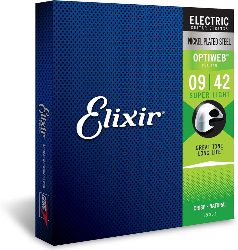 Elixir Electric Guitar Strings OPTIWEB Super Light .009-.042#19002 [ ]