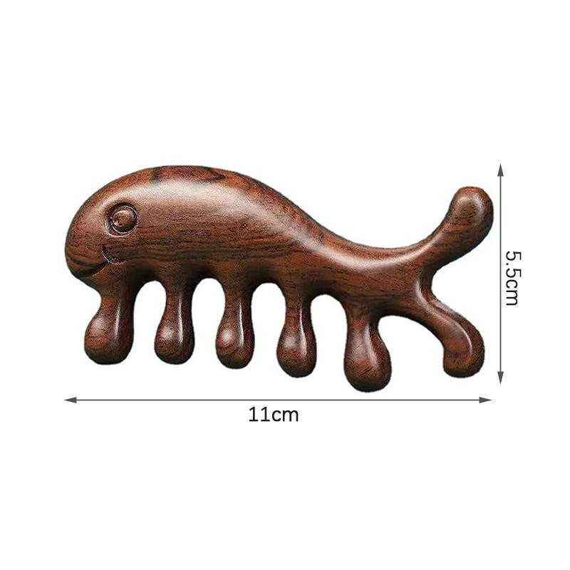 Multifunctional Hair Massage Comb Anti-static Styling Tool Scalp Relax Acupoint Massager Sandalwood Portable Wooden Handle Comb